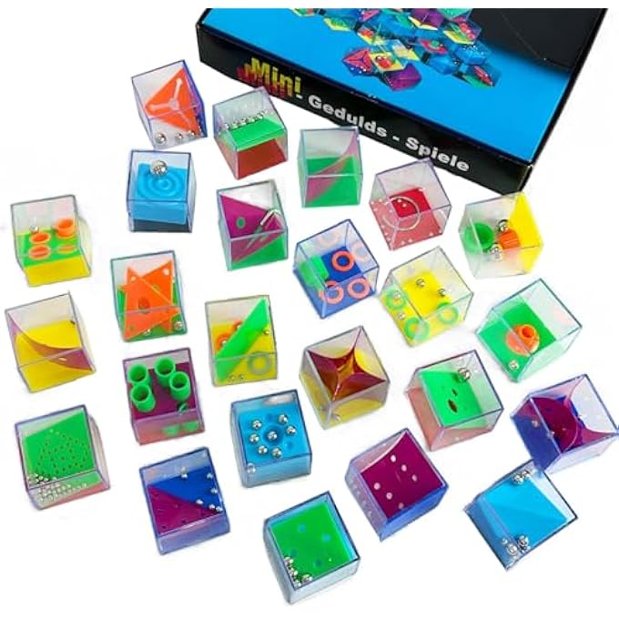 TAZWEEP 24PCS MINI MAZE PUZZLE CUBES BOX SET, BRAIN TEASER PUZZLES FOR KIDS, ASSORTED 3D BRAIN TEASER PUZZLE CUBES, BALANCE IQ MAZE GAME MINI PUZZLE BOX - Image 3